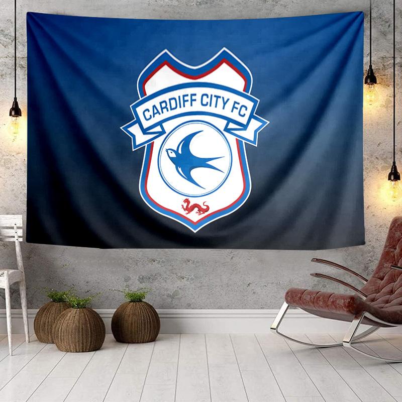 Cardiff Fc Crest Tapestry, Unique Design Tapestry, Wall Decor for Bedroom,Livingroom, Playroom,Heartwarming Fan Holiday Gifts