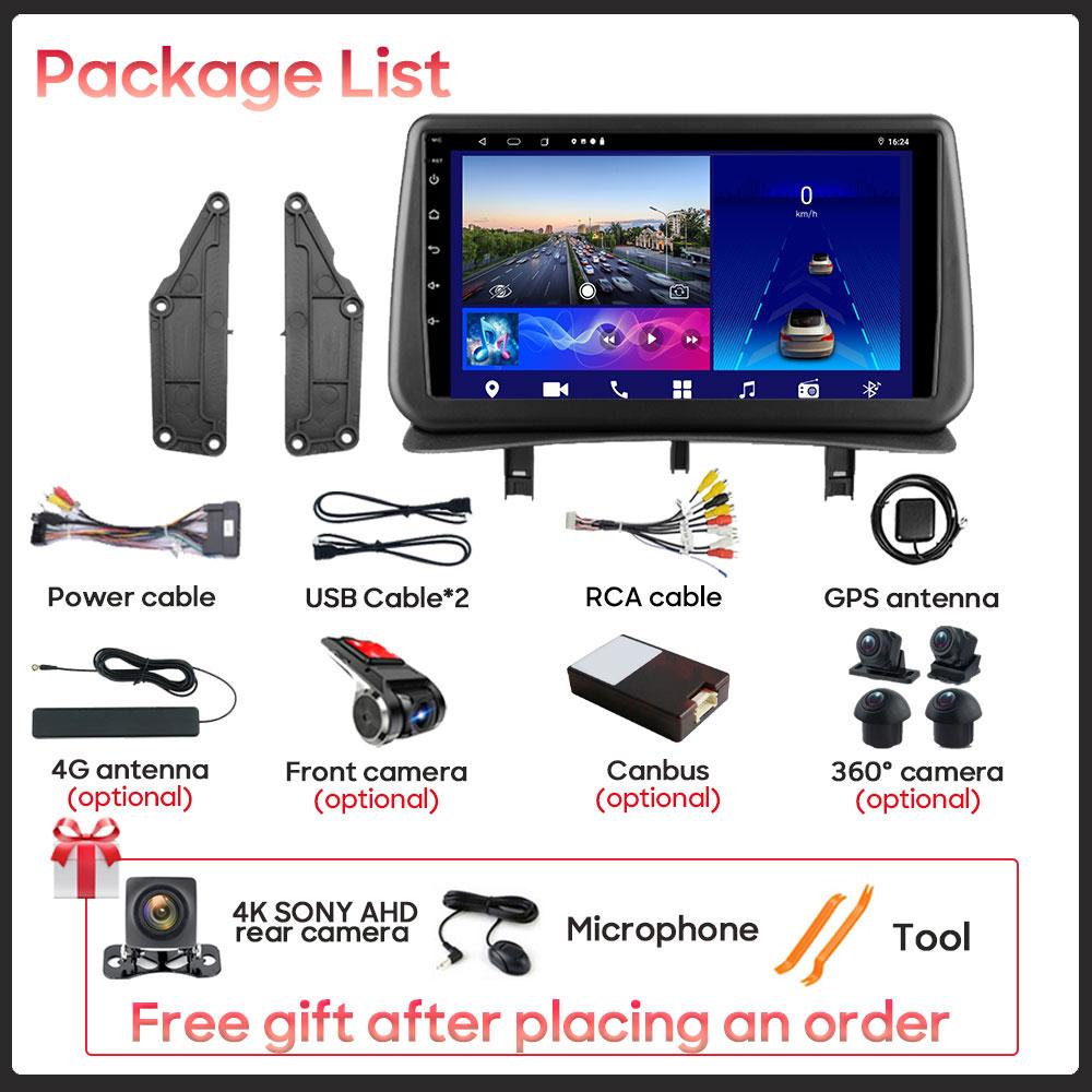 Android Multimedia For Renault Clio 3 2005 - 2014 Car Stereo CPU Radio QLED Player Navigation Carplay Auto HDR 5G Cam Dash WIFI