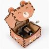 Crafts 3D Wooden Music Box Puzzle Structure DIY Hand Crank Musical Boxes Color Print Cartoon Animal Music Box Children's Toys