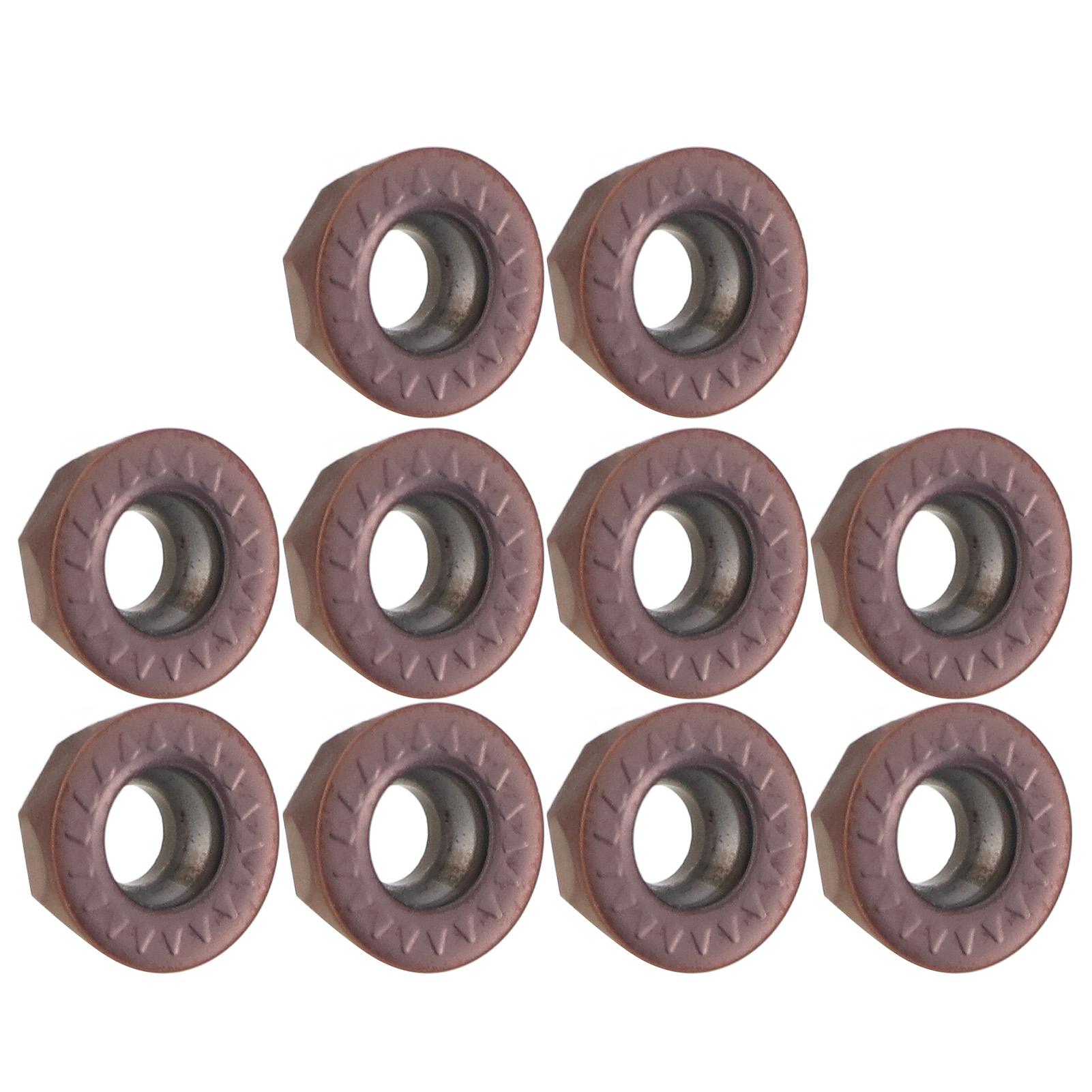 

10PCS CNC Carbide Inserts Indexable Round Milling Inserts Lathe Cutting Tool Machine Clip Type