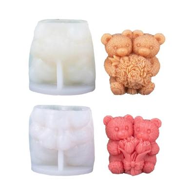 Bear Candle Mold for Candle Making,Silicone Candle Mold Bear Epoxy Resin Casting Molds for Diys Crafts,Candle,Soap