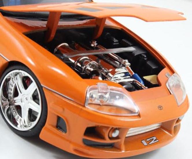 Kyosho Jada Toys Fast Furious Series Toyota Supra Orange Finished Model JADA97168 & 1/24 F&F (Brian)