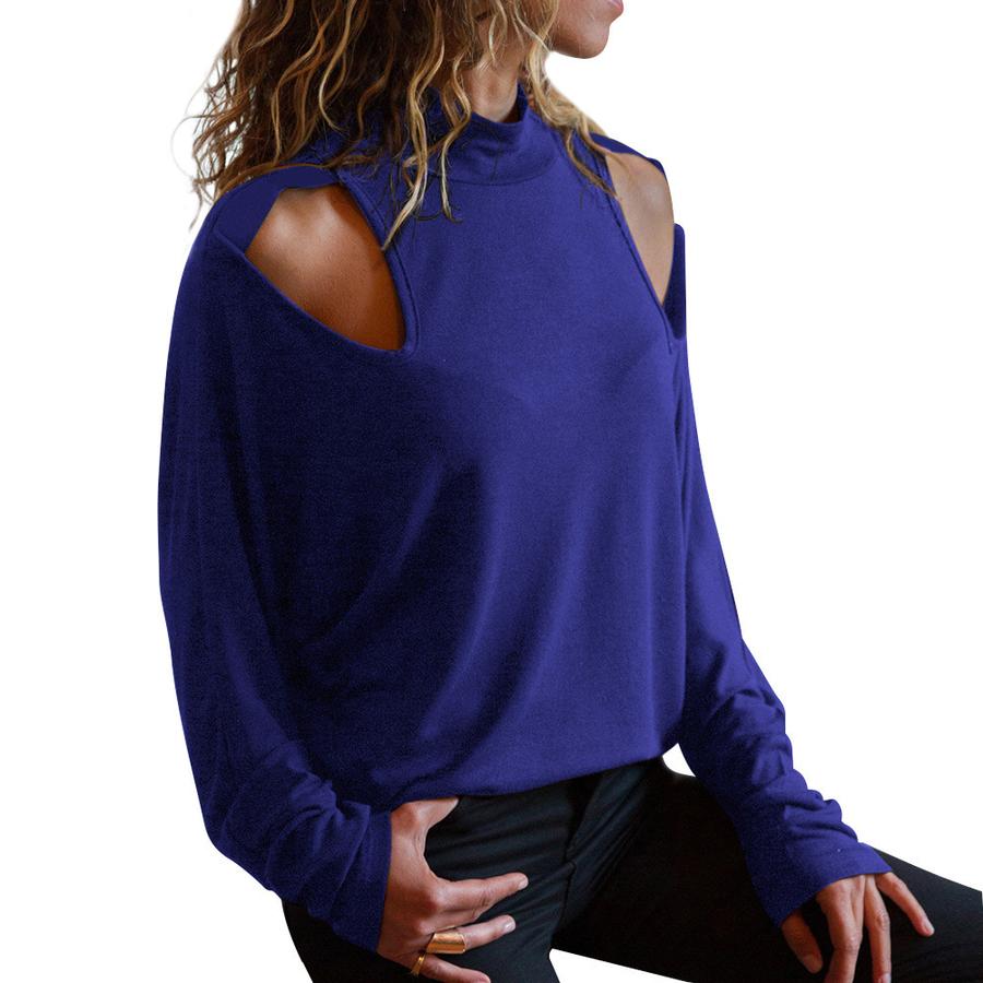 T-shirt Oversize à Manches Longues pour Femme, Pull à Col Rond, Manches Chauve-Souris Automne Hiver, Débardeur Décontracté