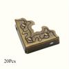 20Pcs Antique Furniture Accessories Metal Corner Protector Metal Crafts Jewelry Box Edge Safety Guard Cover Wooden Box Decorative Corner Protector
