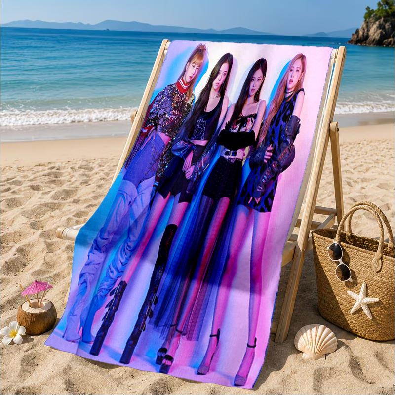 kpop Bp Beach Towel, Microfiber Beach Towel, Perfect For Pool, Beach, Travel, Home Decor Beach Party Fan gifts