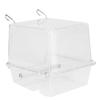 Transparent Plastic Bird Feeder Large Capacity Automatic Bird Feed Container for Parakeet
