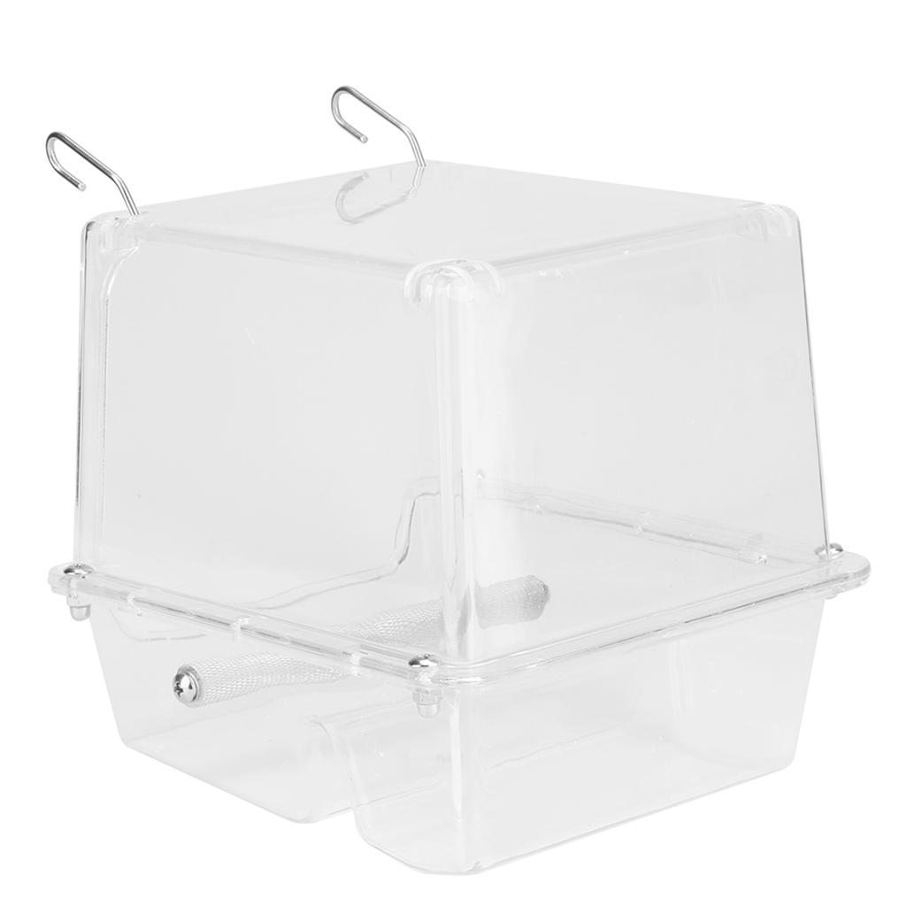 Transparent Plastic Bird Feeder Large Capacity Automatic Bird Feed Container for Parakeet