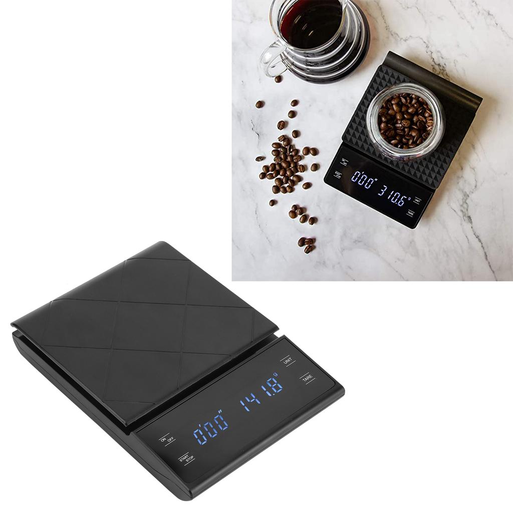 Electronic Coffee Scale Digital Kitchen Baking Scales with Timer LCD Display 0.1g?3kg