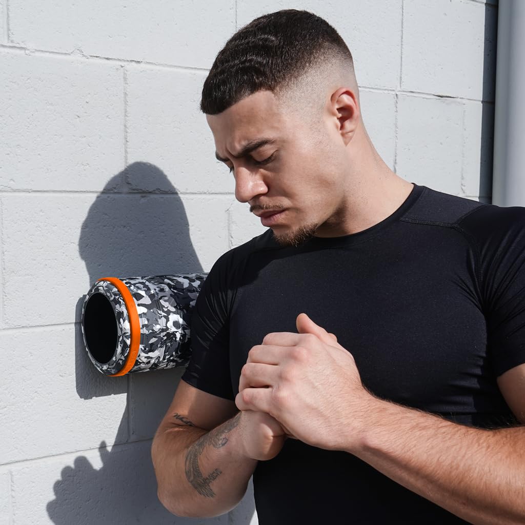 [TRNR] Trainer Foam Roller, Firm, Fascia Roller, Fascia Release, Stretching Roller, EVA and Silicone, for Feet and Calves / Watermelon x Black