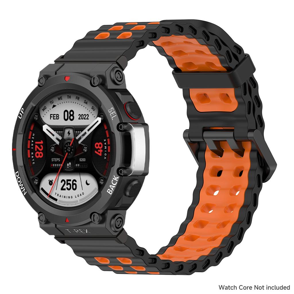 Two-Tone Sports Silicone Strap For Amazfit T-Rex 3/2/ultra Marine Band Correa For Huami Amazfit T-Rex Pro Smartwatch Watchband