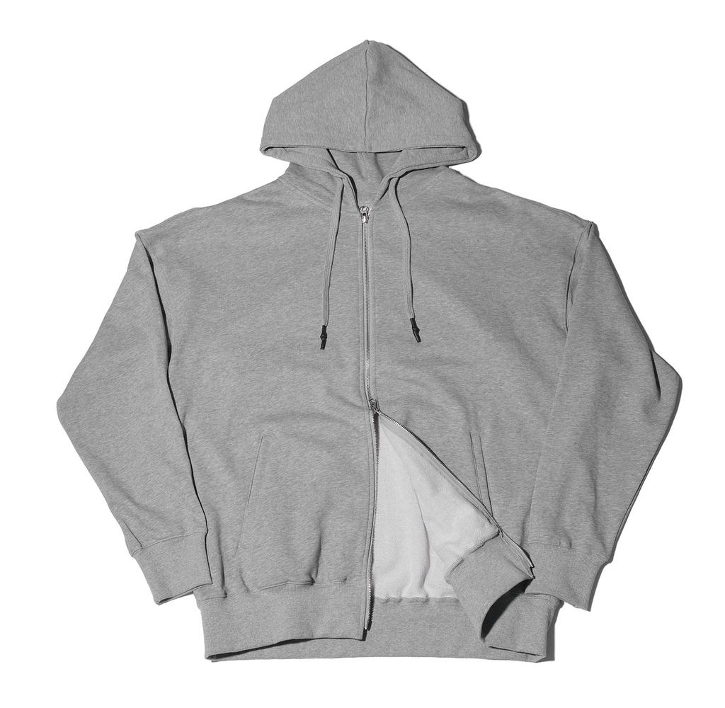 Abla Pudeti Oversized Back Slit Two-Way Zip-Up Hoodie