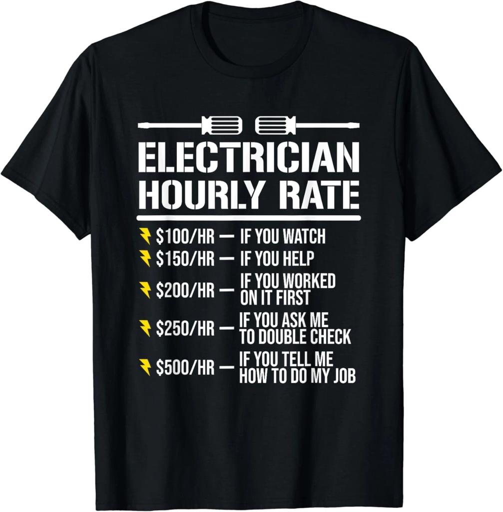 Lustiges Elektriker Stundenlohn Humor Geschenk Unisex T-Shirt
