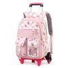 Zaino Scolastico per Bambini Zaino Cartone Animato per Studenti con Ruote Borsa Porta Libri Carina Zaino Scolastico su Ruote per Bambine Bambini Zaini con Ruote