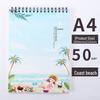 Thickened A4 Coil Sketchbook: Blank, Simple, Colorful Art Journal for Students and Kindergarten.