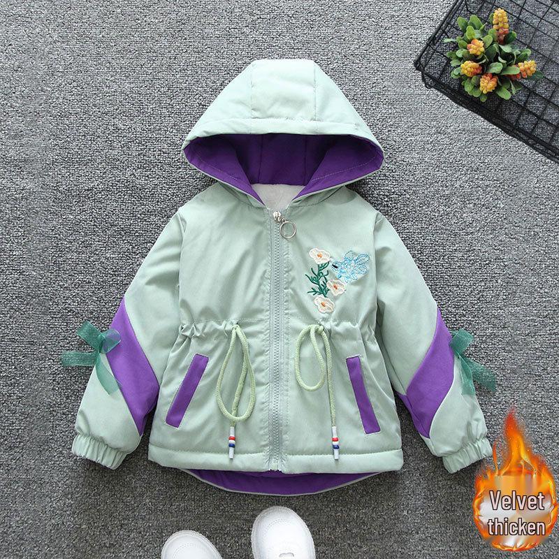 Casaco Corta-Vento Feminino com Capuz e Forro de Lã Polar para Outono/Inverno 2025, Ajustado na Cintura