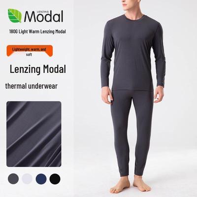 Lenzing Modal Herren Herbst Baselayer Set - Slim Fit Langarm & Hose