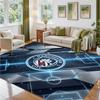 Manchester City Design Crystal Velvet Rug Soft Decorative Mat for Bedroom Entrance