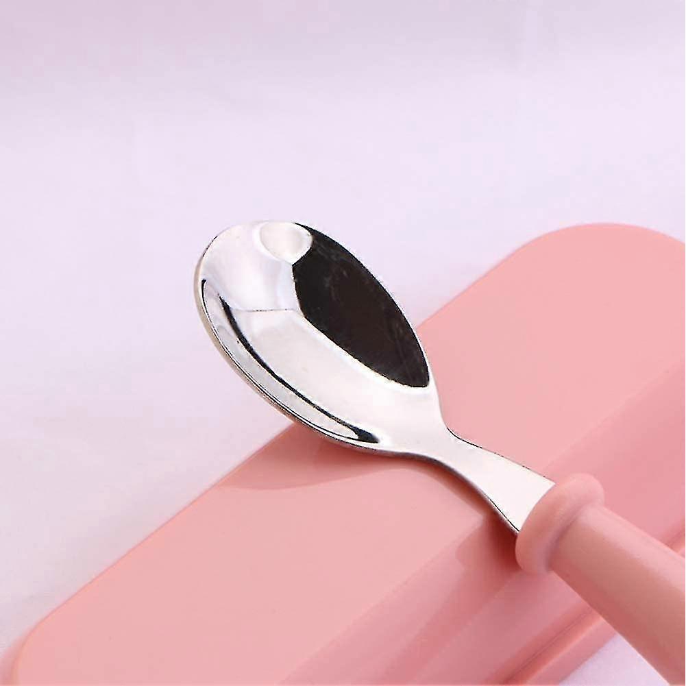 Baby Fork And Spoon 3 Set, With Travel Safe Carry Case For Kids