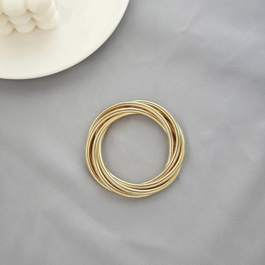 Exaggerated Individualistic Heavy-duty Bracelet, Minimalist and Cool Style Multi-layered Intertwined Line Spring Bracelet