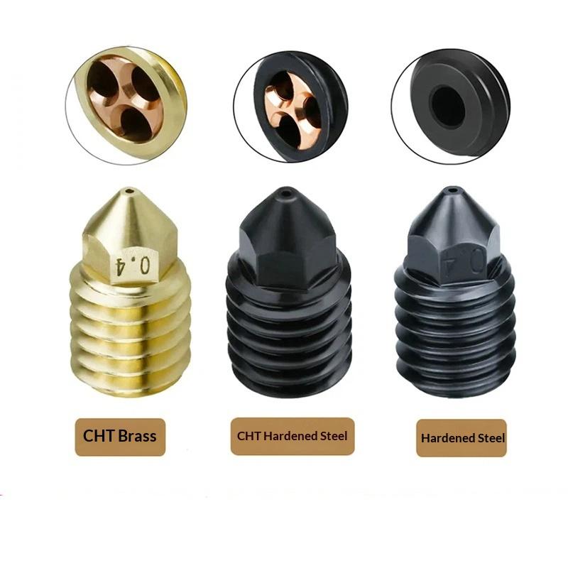 1Pcs P1P X1 High Flow Nozzle for Bambu Lab Brass Hardened Steel CHT Print Head 3D Printer Replacement Part