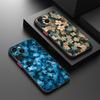 Case for iPhone X 13 Mini 11 14 16 Pro Max XR 12 15 Plus Matte Phone Cover Flower Art
