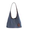 2025 New Lazy Style Denim Bag Women's Bag Large Capacity Underarm Shoulder Bag Premium Commuter Tote Bag