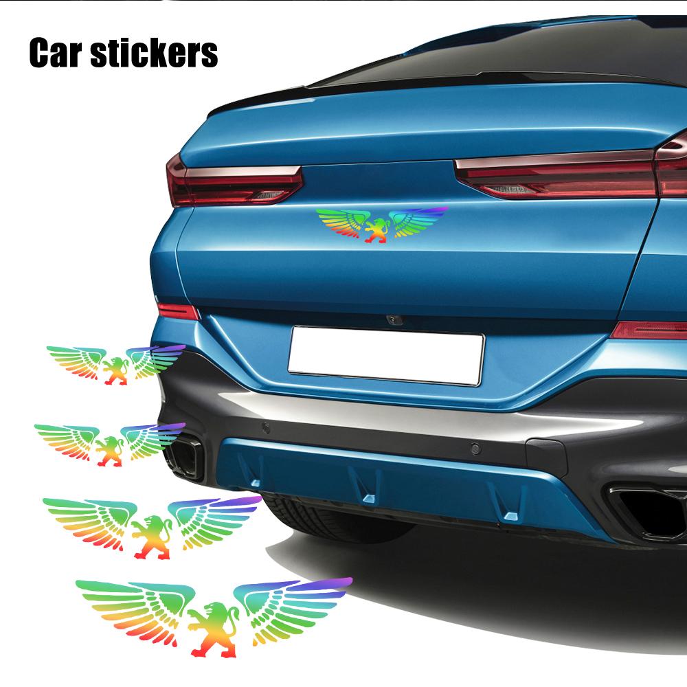 1/3pc Creative Car Stickers Fashion Auto Body Glass Reflective Laser Decal For Peugeot 208 2012~2018 308 2014~2021 2008 3008 107