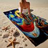 Eagle And Moon Symbolism Beach Towel, Super Soft Microfiber, Gift for Her/Him, Birthday, for Pool, Beach, Travel, Home Decor Fan gifts