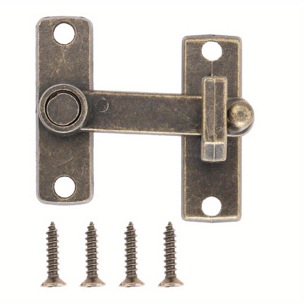 1pc Antique Brass Sliding Window Door Lock With Screws Metal Barn Sliding Door Lock For Garage Garden Cabinet Kitchen Office