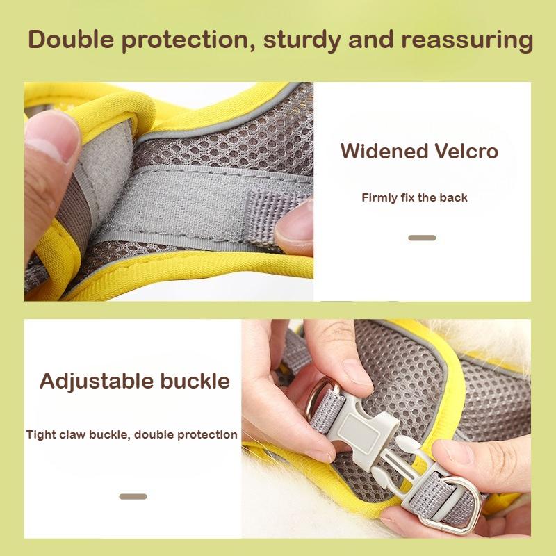 Pet supplies vest - style pet harness, reflective and breathable, cat and dog leash, dog - walking rope