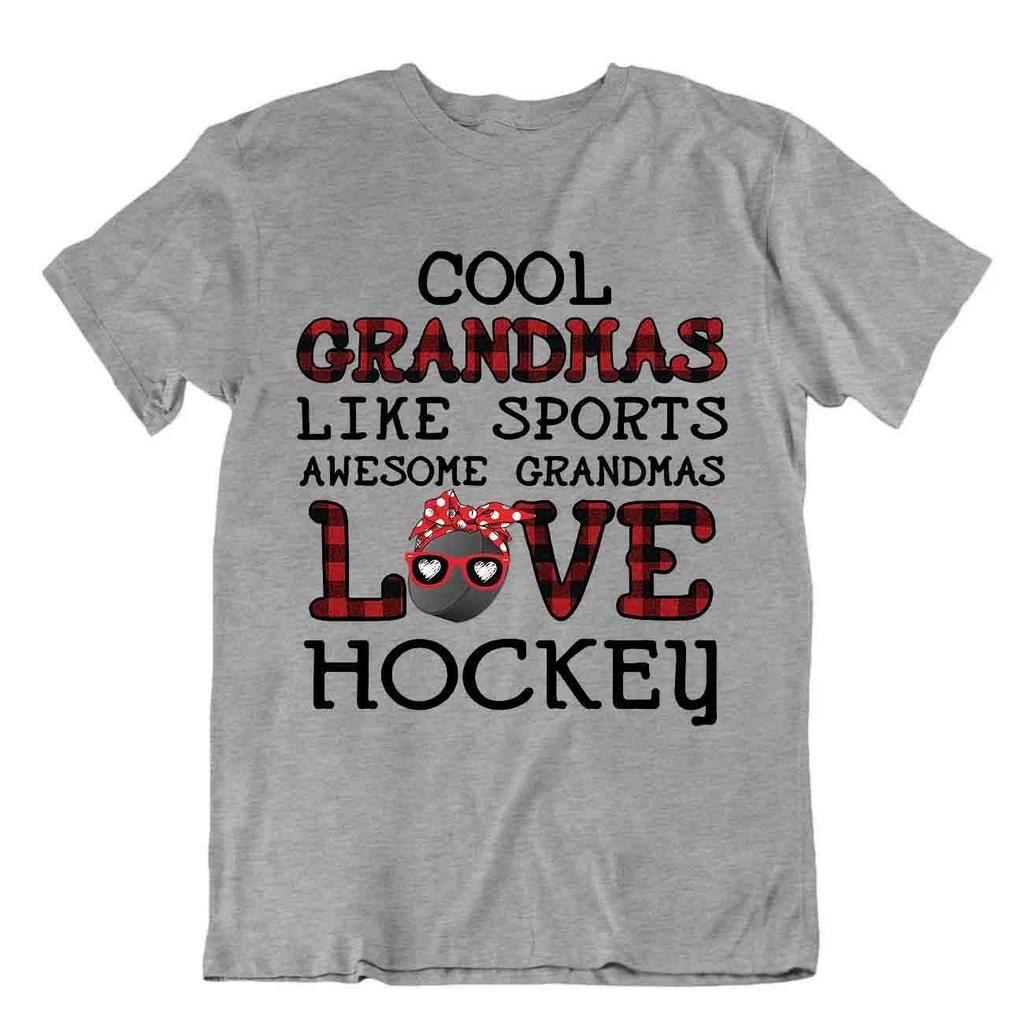 Hockey Sport Tshirt Tee Cool Grandma Gift Vintage Cute Funny Classic Skates Goal