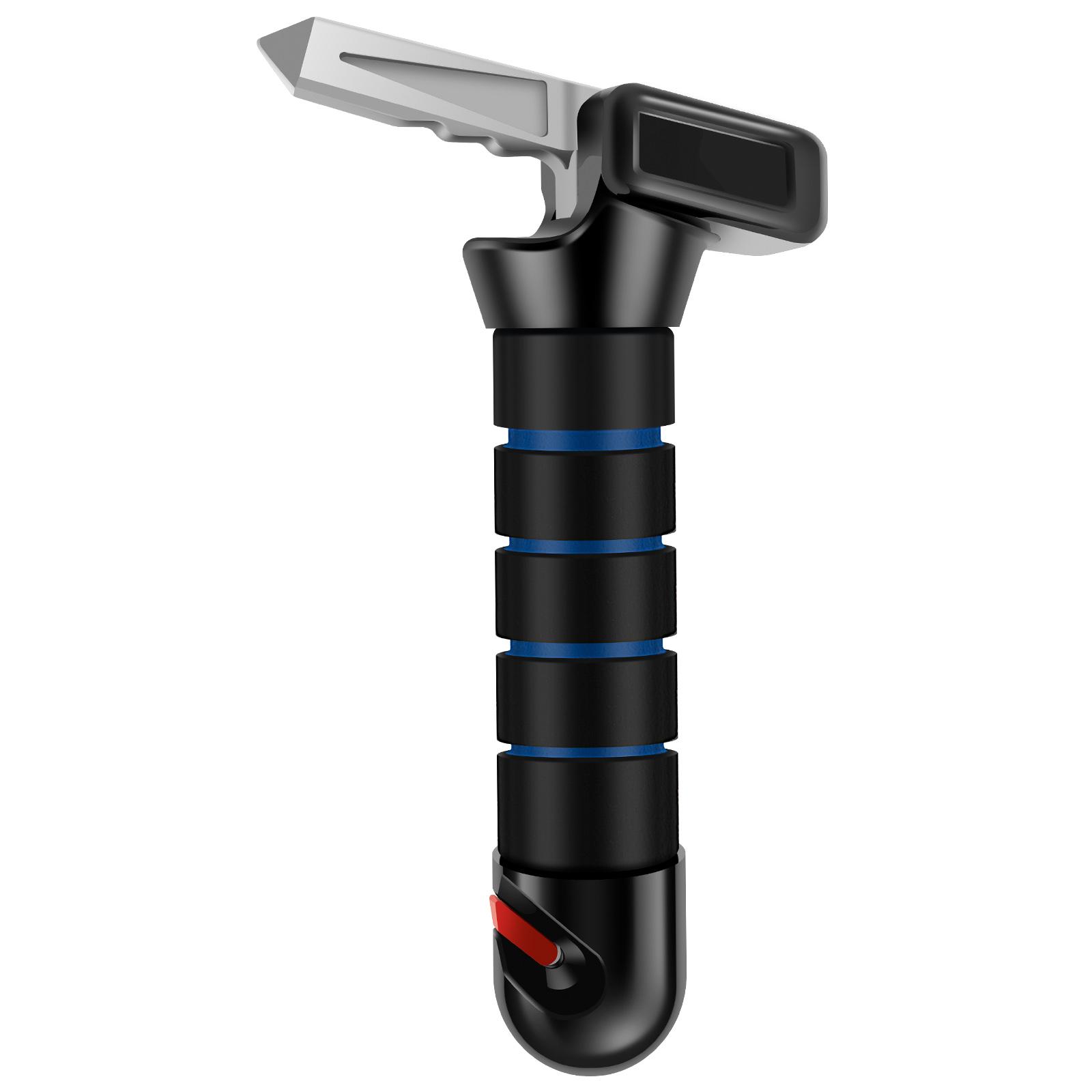 

Stainless steel car handle cane multifunctional car safety hammer three in one portable car handle assist device tool синий