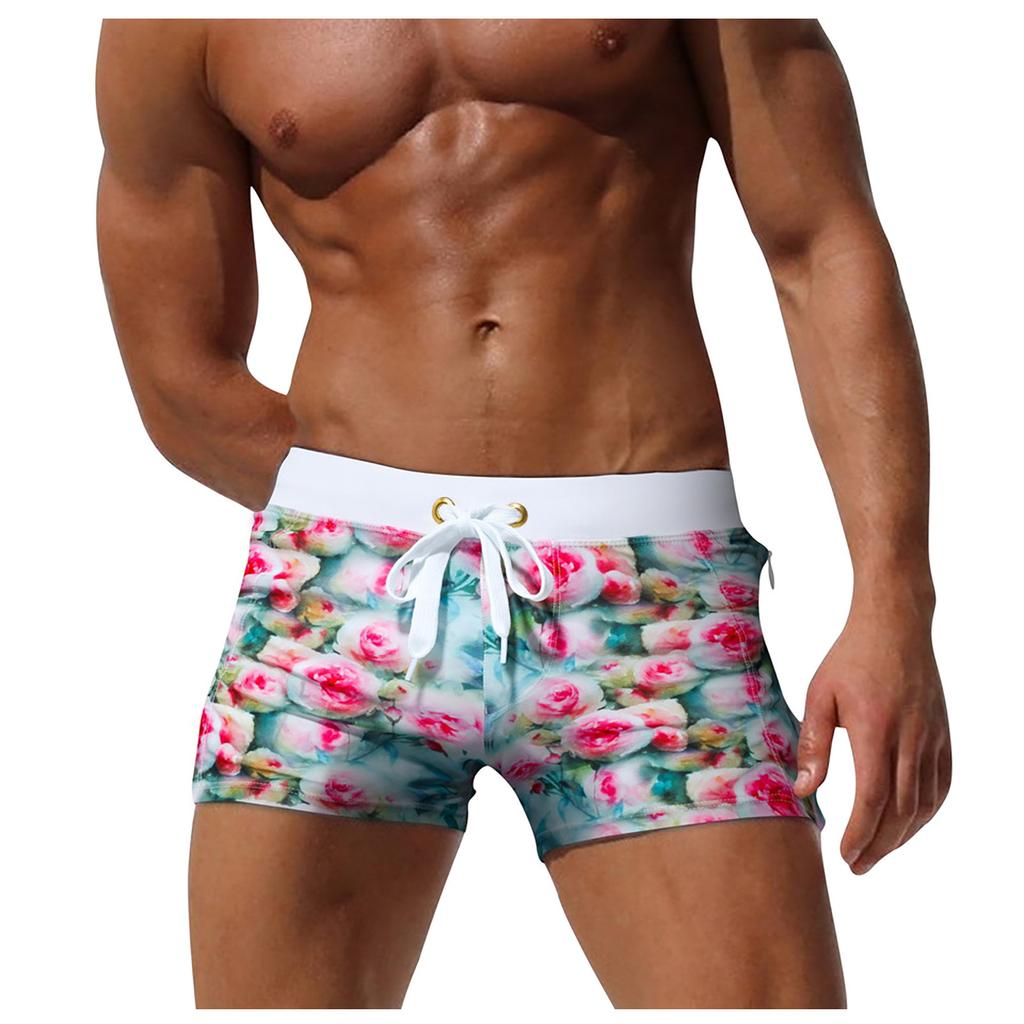 Fashion Men Breathable Trunks Pants Solid Swimwear Beach Shorts Slim Wear