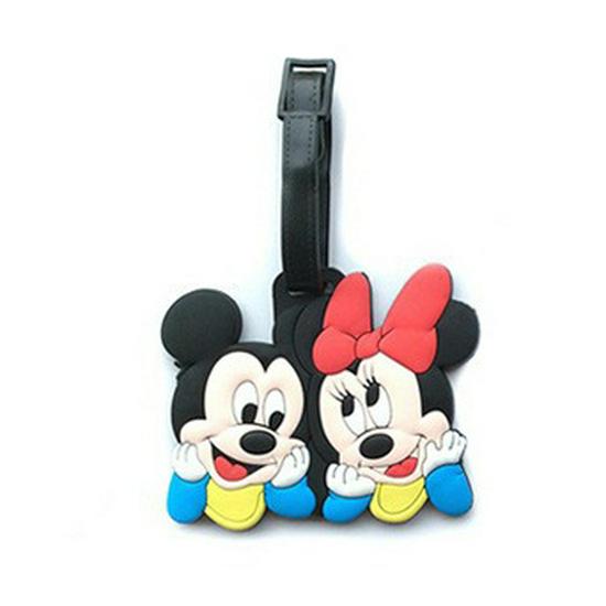 Cute Cartoon Bowknot Silicone Luggage Tag - White Palm Design
