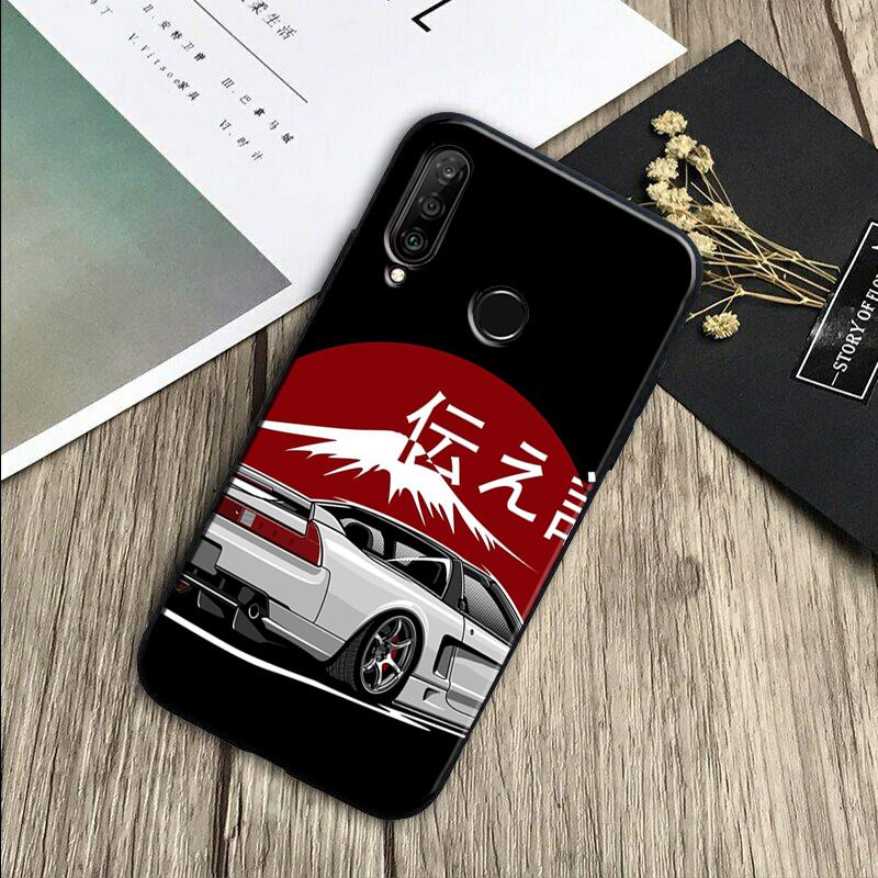Sports Car JDM  Drift For Huawei Nova 7i 3i 8i 11 12i 10 9 SE Y60 Y61 Y70 Y72 Y73 Y90 Y91 P20 P30 Pro P40 Lite Case