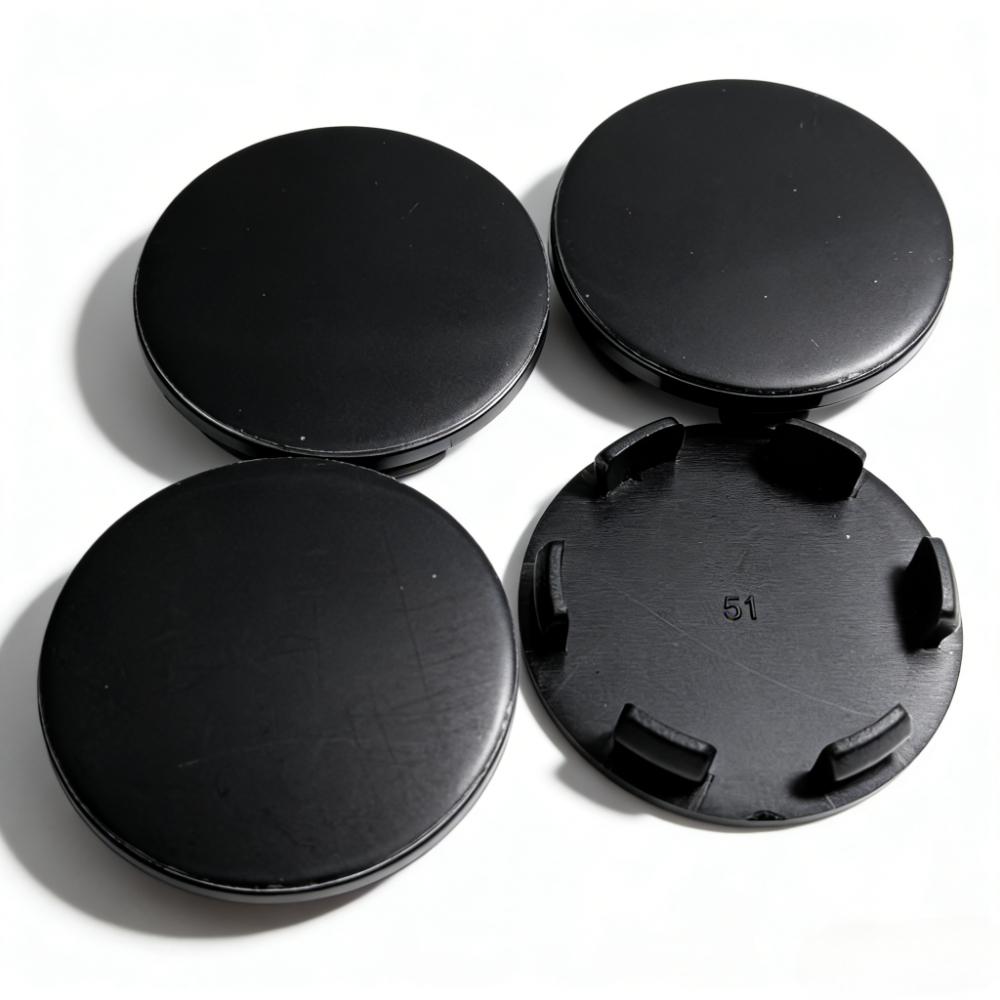 4pcs No Logo Black/Silver Emblem Car Wheel Center Caps 51MM 46MM Wheels Hub Cap Rim Hubcaps Dust Cover Replace Car Accessories