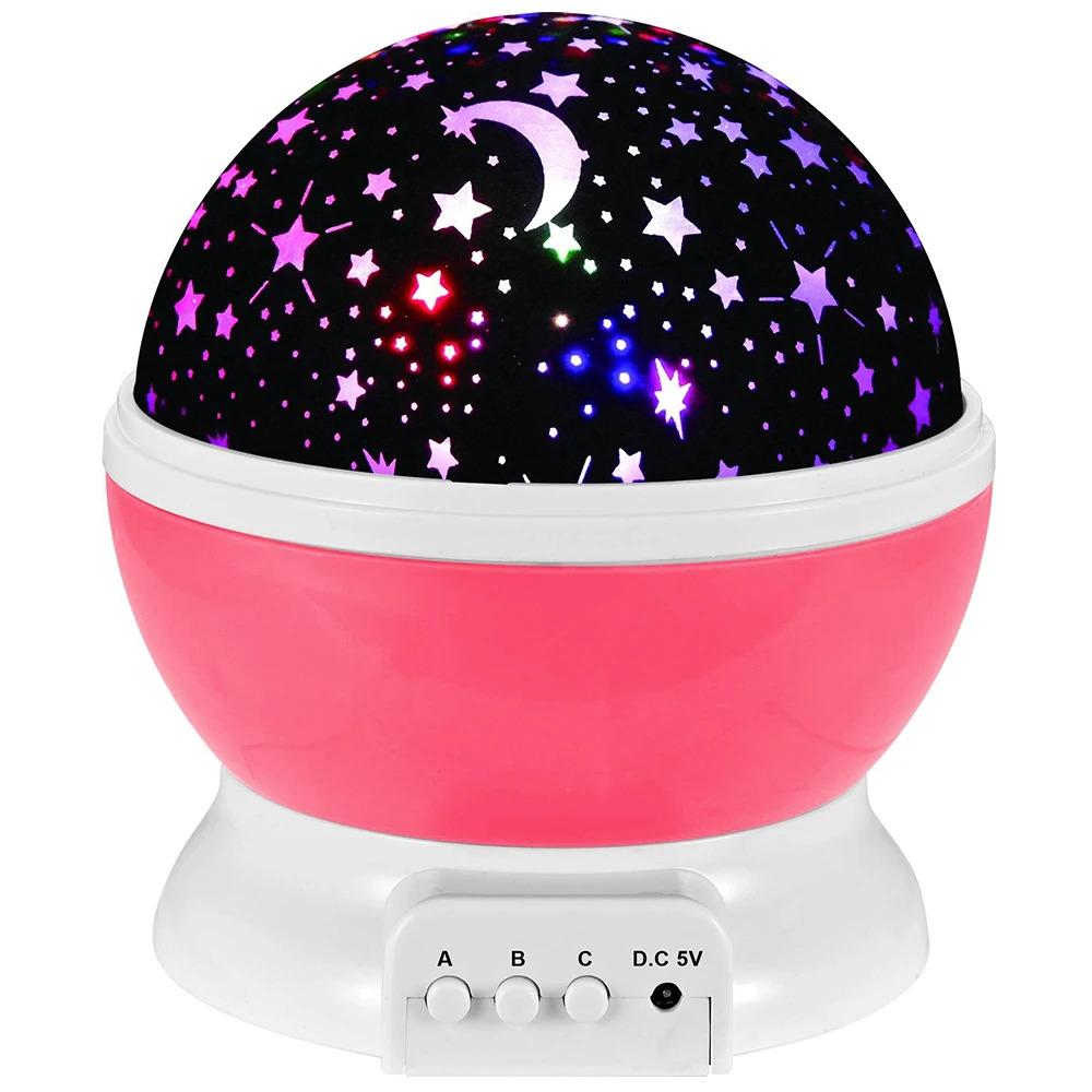 Sterrenprojector Nachtlampje Lamp Leuke Cadeaus voor Meisjes en Jongens Draaiende Sterrenhemel Maan LED Verlichting Projector voor Kinderkamer Decoratie