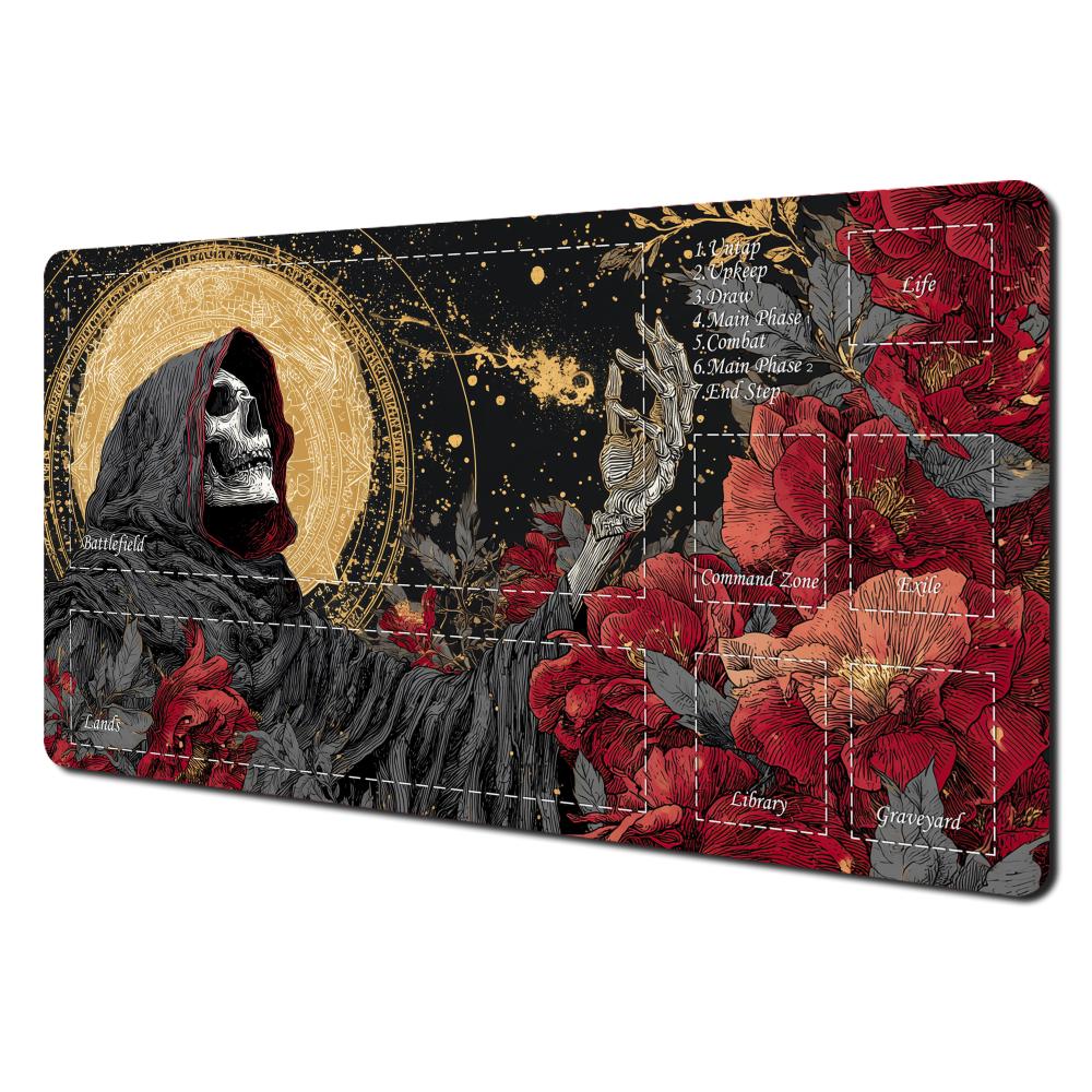 Gothic Aesthetic Skull King Magic Card Battle Mat Mtg Playmat Antislip Base 35x60cm Gathering Gaming Mat Board Game Mat For Tcg