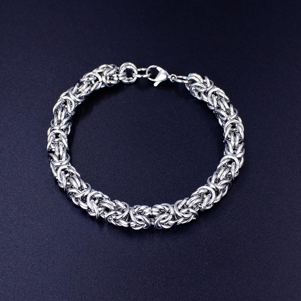 5-teiliges Set aus kubanischem Figaro-Armband aus Edelstahl – lichtechtes, modisches Freizeitaccessoire aus Titanstahl