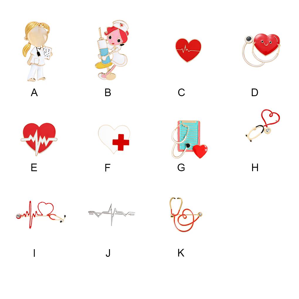 Brooches Clips Cartoon Crafting Aesthetic Lapel Schoolbag Jewelry Badge Christmas Enamel Medical Pins