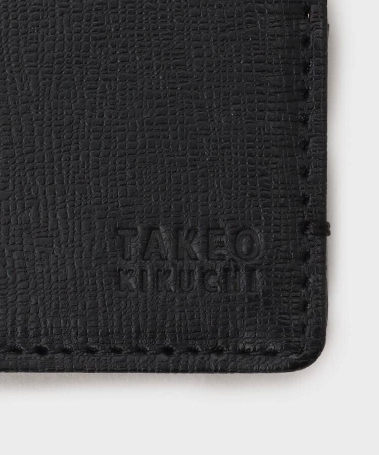Takeo Kikuchi Embossed Leather Bifold Wallet Black 00 Men's Color-Scheme G8701292, (619) (FREE)