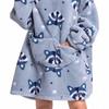 Blanket Sweatshirt Oversize Warm 2In1 Raccoon Nativity Scene Long Blanket