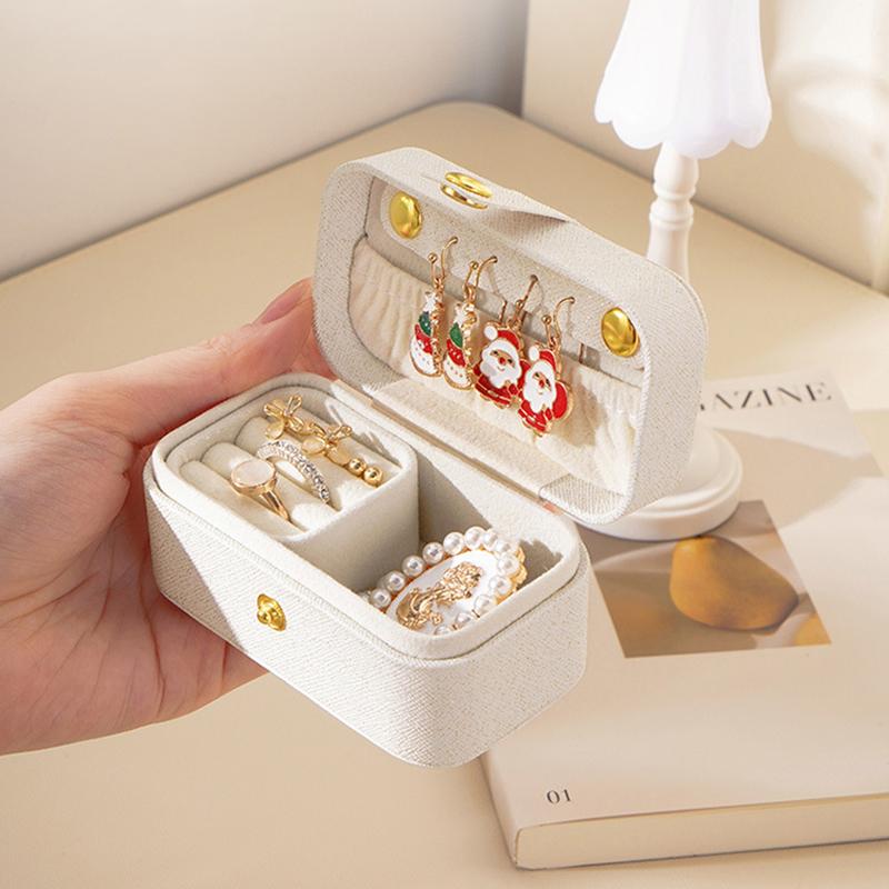 Mini Portable Jewelry Organizer Travel Mini Gift Storage Boxes Earring Necklace Display Ring Holder Packaging Boxes Jewel Holder