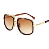 Classic Designer Flat Top Mirror Sunglasses Square Gold Frame Unisex Superstar Oversized UV Protection Men Women Fashion