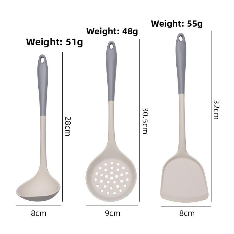 Food Grade Silicone Spatula Non Stick Pot Spatula Heat-resistant Pot Protector Household Stir Fry Soup Spoon