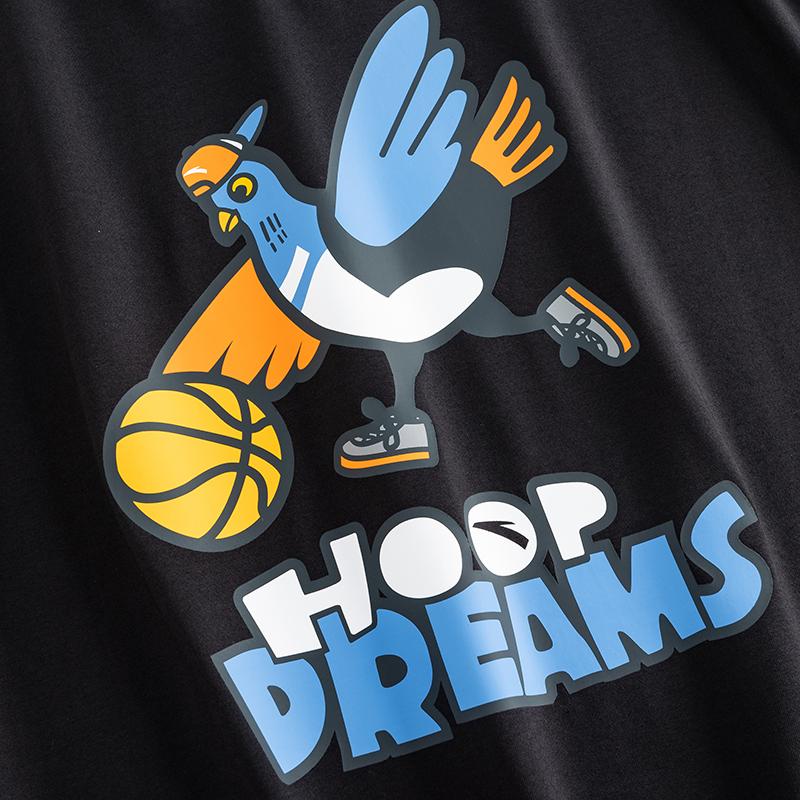 Anta Campus Knitted Comfortable Short Sleeve T-Shirt Unisex Tops 152531126-3