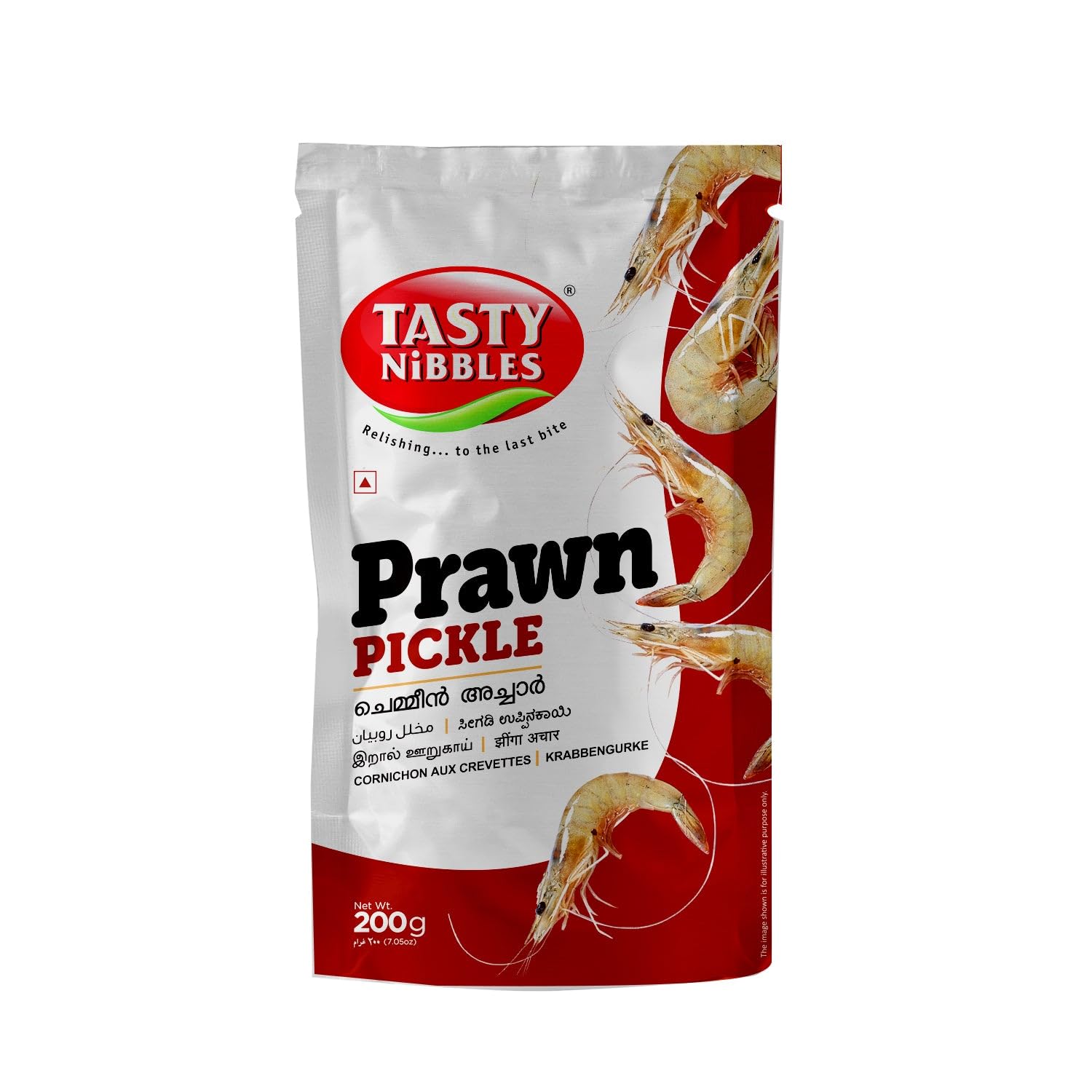Tasty Nibbles Prawn Pickle 200g Pouch | Chemeen Pickle | Jheenga Achar | Eral Pickle |Kerala Style