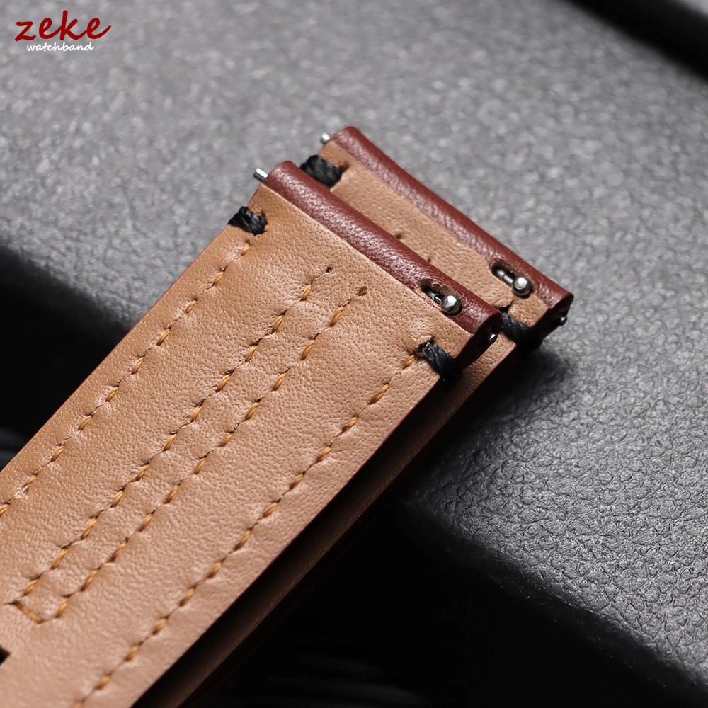 20mm 22mm 24mm Pasek do zegarka ze skóry bydlęcej dla Seiko Vintage Oliwkowo-brązowy skórzany pasek do zegarka Zapięcie motylkowe Casualowy pasek biznesowy