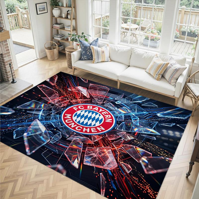 Tappeto in velluto di cristallo con design Bayern Monaco Accogliente Non?Tappeto Stampato Antiscivolo per Camera da Letto Soggiorno Ingresso