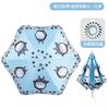 Kids Umbrella Cooling Fan Handle Round Corner Anti-Poke Rain or Shine Umbrella Portable Safety Cartoon for Boys Girls